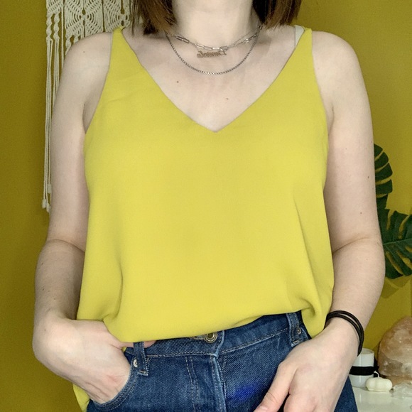 YELLOW V NECK CAMISOLE - Picture 6 of 14